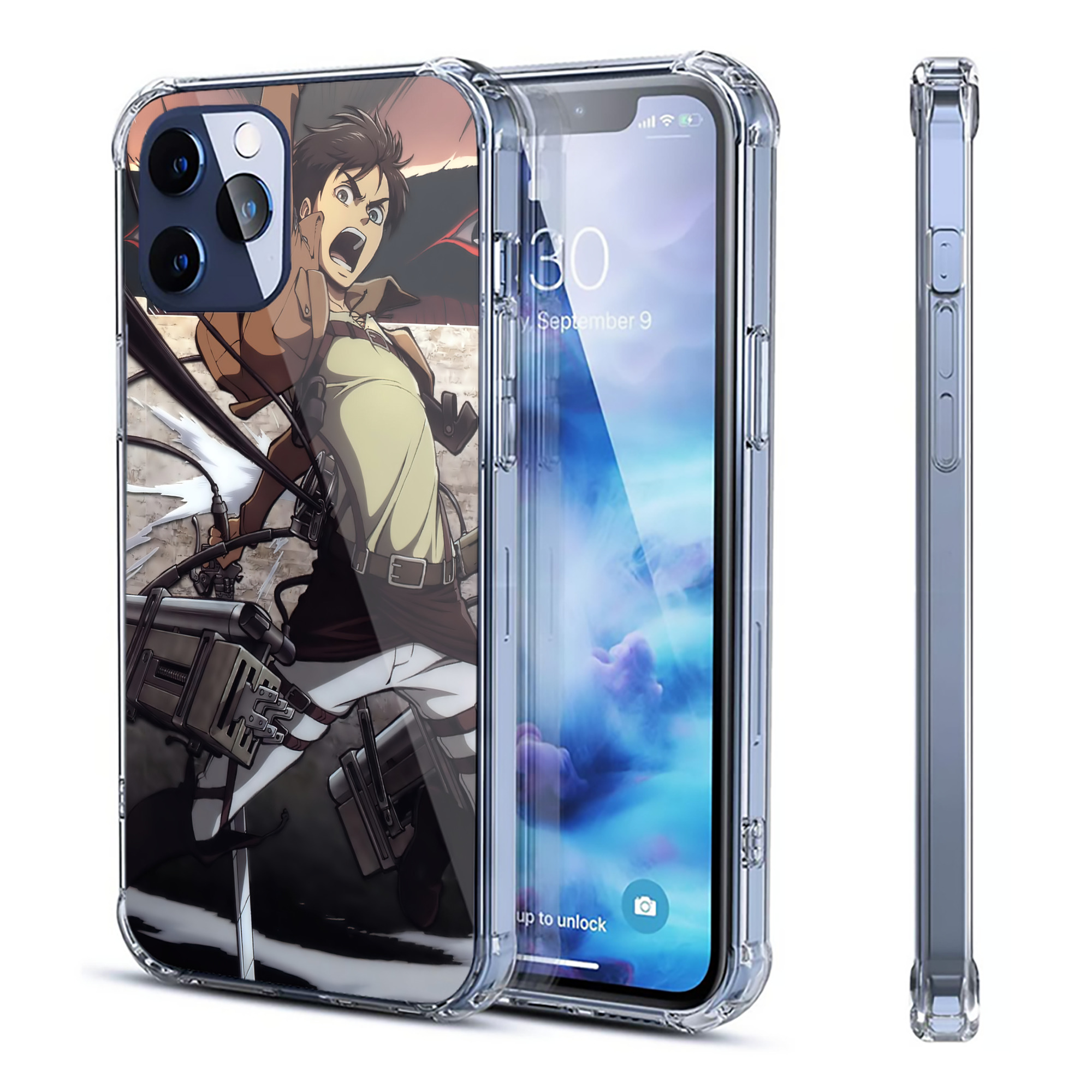 （画像用） 進撃の巨人 Attack on Titan 【iPhone 12シリーズ対応】透明スマホケース（クリアソフトケース）